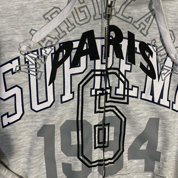 Supreme x MM6 Maison Margiela gray zip sweater - Picture 2 of 4